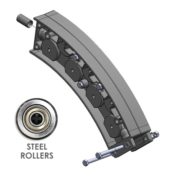 45° Guide Module HD with Steel Rollers